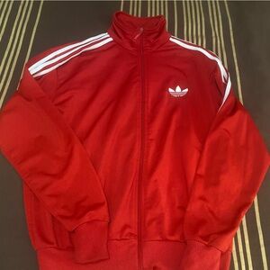 ADIDAS RETRO RED Track Jacket with White Stripes